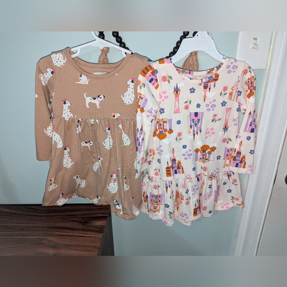 Adorable Toddler Dresses with Dog and Castle Prints - Picture 1 of 1